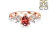 Garnet & White Topaz Ring GAR-RDR-2556.
