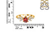 Garnet & White Topaz Ring GAR-RDR-2556.