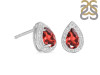 Garnet & White Topaz Stud Earring GAR-RE-52.