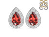 Garnet & White Topaz Stud Earring GAR-RE-52.