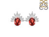 Garnet & White Topaz Stud Earring GAR-RE-71.
