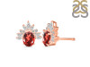 Garnet & White Topaz Stud Earring GAR-RE-71.