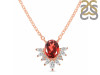 Garnet & White Topaz Necklace GRA-RN-72.