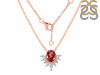 Garnet & White Topaz Necklace GRA-RN-72.