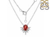 Garnet & White Topaz Necklace GRA-RN-72.