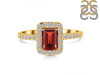 Garnet & White Topaz Ring GAR-RR-432.
