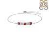 Garnet & White Topaz Bracelet GAR-RDB-147.