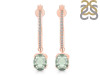 Green Amethyst & White Topaz Hoop Earring GRA-RDE-1469.
