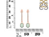 Green Amethyst & White Topaz Hoop Earring GRA-RDE-1469.