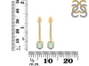 Green Amethyst & White Topaz Hoop Earring GRA-RDE-1469.