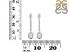 Green Amethyst & White Topaz Hoop Earring GRA-RDE-1469.