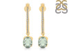 Green Amethyst & White Topaz Hoop Earring GRA-RDE-1469.