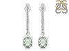 Green Amethyst & White Topaz Hoop Earring GRA-RDE-1469.