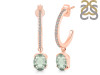 Green Amethyst & White Topaz Hoop Earring GRA-RDE-1469.