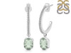 Green Amethyst & White Topaz Hoop Earring GRA-RDE-1469.