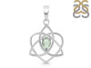 Green Amethyst Triquetra Heart Knot Pendant GRA-RDEP-880.