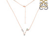 Pisces Zodiac Star Constellation Green Amethyst & White Topaz Necklace GRA-RDN-387.