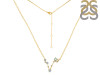 Pisces Zodiac Star Constellation Green Amethyst & White Topaz Necklace GRA-RDN-387.