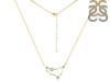 Capricorn Zodiac Star Constellation Green Amethyst & White Topaz Necklace GRA-RDN-489.