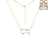 Gemini Zodiac Star Constellation Green Amethyst & White Topaz Necklace GRA-RDN-490.