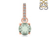 Green Amethyst & White Topaz Pendant GRA-RDP-549-CZ-LOOP.