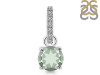 Green Amethyst & White Topaz Pendant GRA-RDP-549-CZ-LOOP.