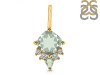 Green Amethyst & White Topaz Pendant GRA-RDP-729.
