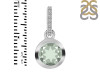 Green Amethyst & White Topaz Pendant GRA-RDP-742-CZ-LOOP.