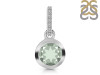 Green Amethyst & White Topaz Pendant GRA-RDP-742-CZ-LOOP.