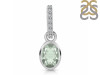 Green Amethyst & White Topaz Pendant GRA-RDP-780-CZ-LOOP.
