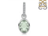 Green Amethyst & White Topaz Pendant GRA-RDP-792-CZ-LOOP.