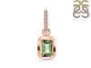 Green Amethyst & White Topaz Pendant GRA-RDP-954-CZ-LOOP.