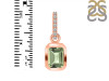 Green Amethyst & White Topaz Pendant GRA-RDP-954-CZ-LOOP.
