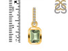 Green Amethyst & White Topaz Pendant GRA-RDP-954-CZ-LOOP.
