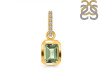 Green Amethyst & White Topaz Pendant GRA-RDP-954-CZ-LOOP.