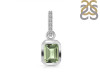 Green Amethyst & White Topaz Pendant GRA-RDP-954-CZ-LOOP.