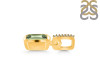 Green Amethyst & White Topaz Pendant GRA-RDP-954-CZ-LOOP.