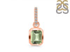 Green Amethyst & White Topaz Pendant GRA-RDP-955-CZ-LOOP.