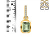 Green Amethyst & White Topaz Pendant GRA-RDP-955-CZ-LOOP.