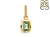 Green Amethyst & White Topaz Pendant GRA-RDP-955-CZ-LOOP.