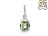 Green Amethyst & White Topaz Pendant GRA-RDP-955-CZ-LOOP.