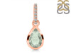 Green Amethyst & White Topaz Pendant GRA-RDP-956-CZ-LOOP.