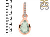 Green Amethyst & White Topaz Pendant GRA-RDP-956-CZ-LOOP.