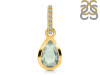 Green Amethyst & White Topaz Pendant GRA-RDP-956-CZ-LOOP.