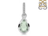 Green Amethyst & White Topaz Pendant GRA-RDP-956-CZ-LOOP.