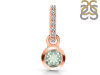 Green Amethyst & White Topaz Pendant GRA-RDP-957-CZ-LOOP.