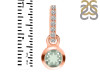 Green Amethyst & White Topaz Pendant GRA-RDP-957-CZ-LOOP.