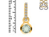 Green Amethyst & White Topaz Pendant GRA-RDP-957-CZ-LOOP.
