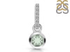 Green Amethyst & White Topaz Pendant GRA-RDP-957-CZ-LOOP.