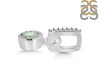 Green Amethyst & White Topaz Pendant GRA-RDP-957-CZ-LOOP.